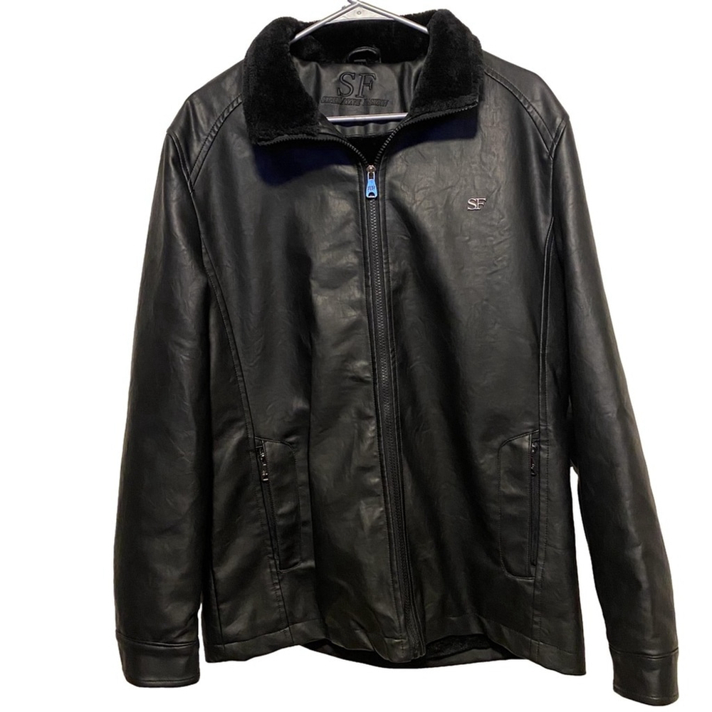 Superlative Fashion Italian Made Black Leather Jacket Men’s Size Medium